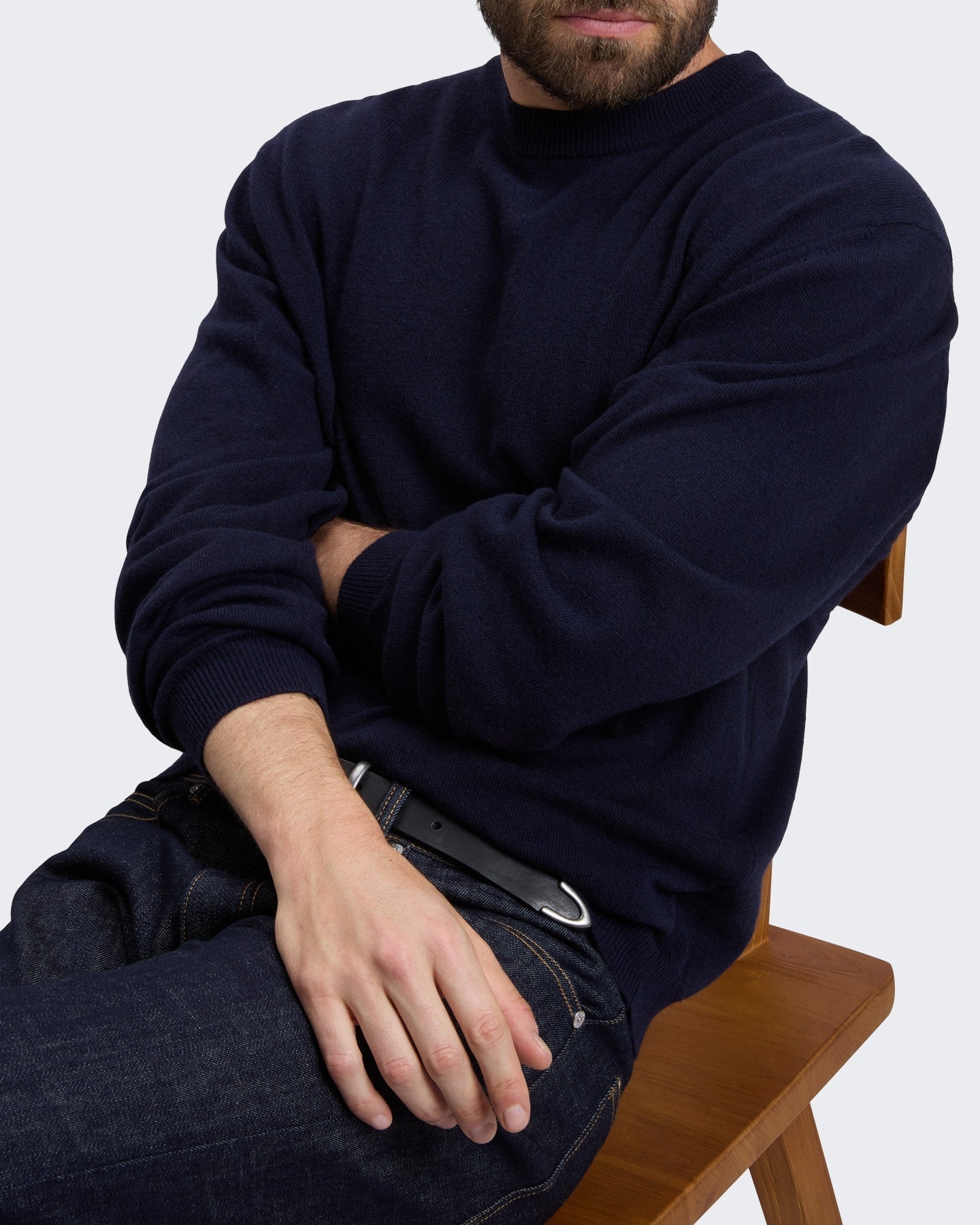 Woolrich Heren Lamswollen sweater met ronde hals Blauw - Eleganza.nl