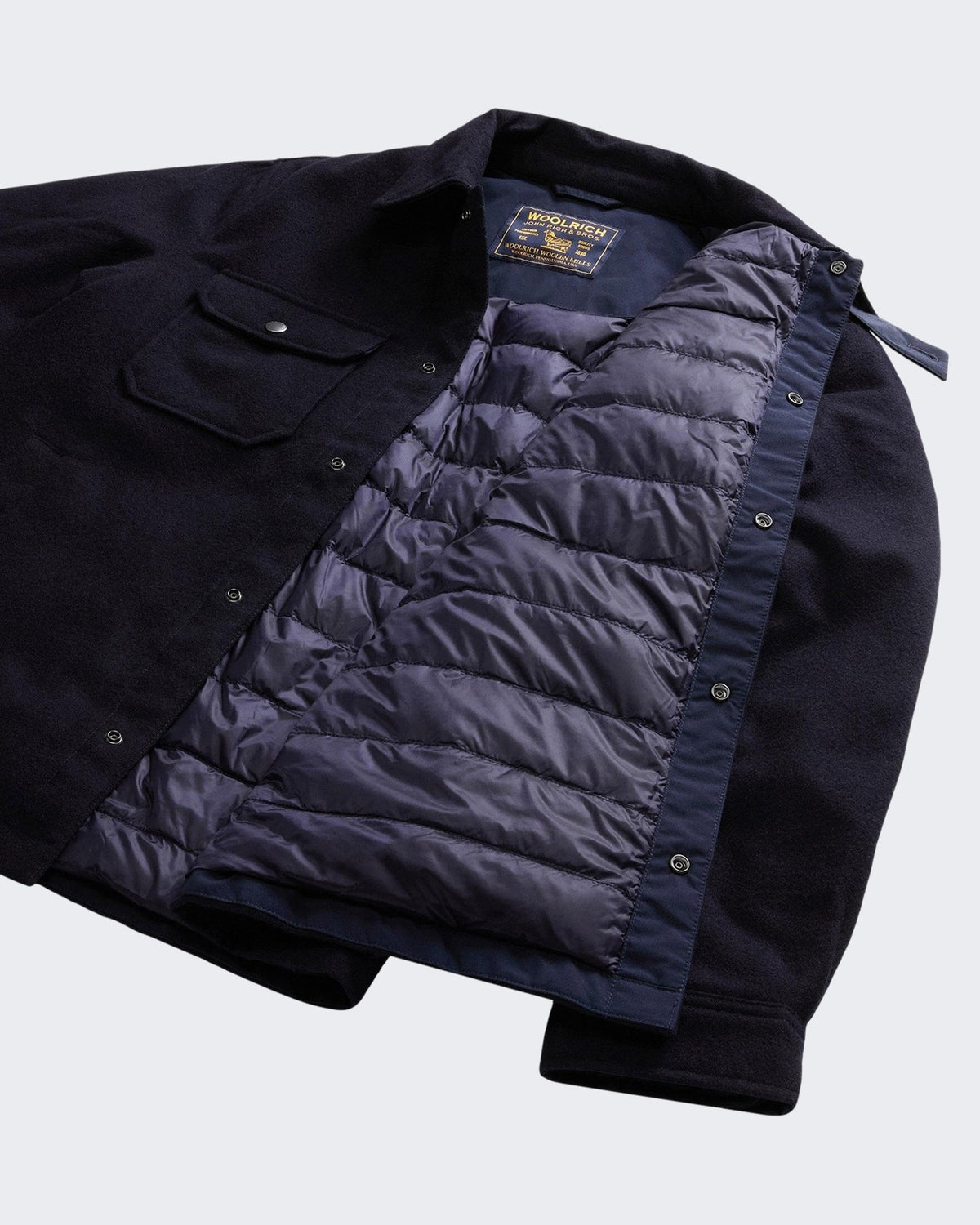 Woolrich Heren Wool Alaskan shirt jacket Blauw - Eleganza.nl
