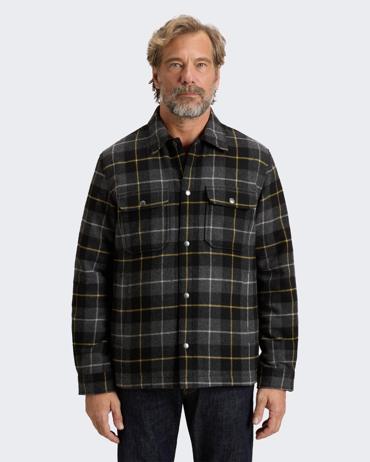 Woolrich Heren Wool Alaskan shirt jacket met ruitmotief Zwart - Eleganza.nl