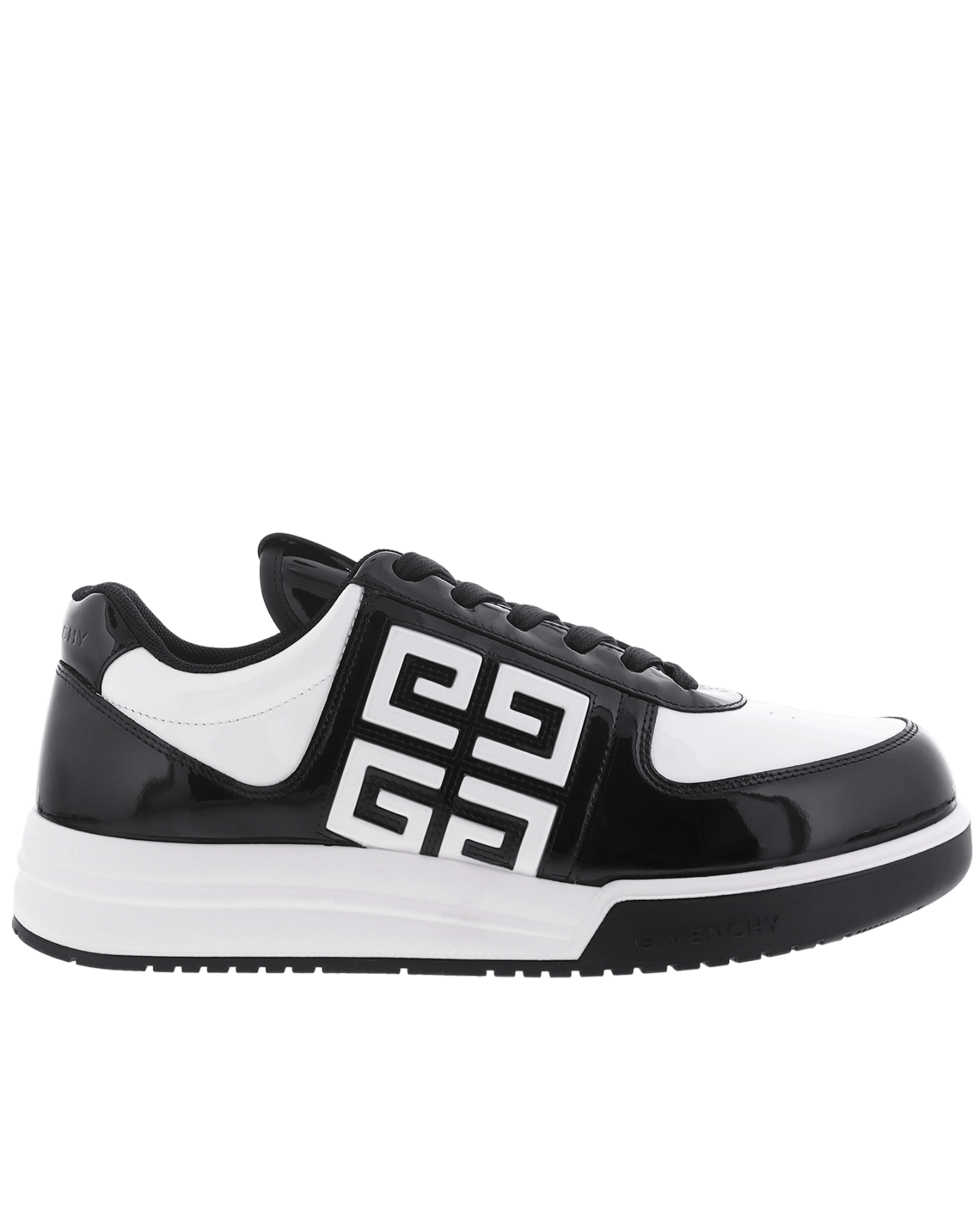 Heren G4 Low Sneakers Wit/Zwart lak