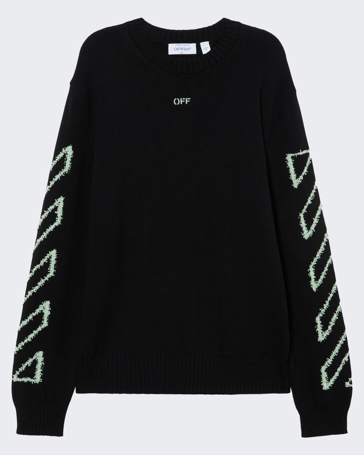 Heren Diag Outline Knit Crewneck