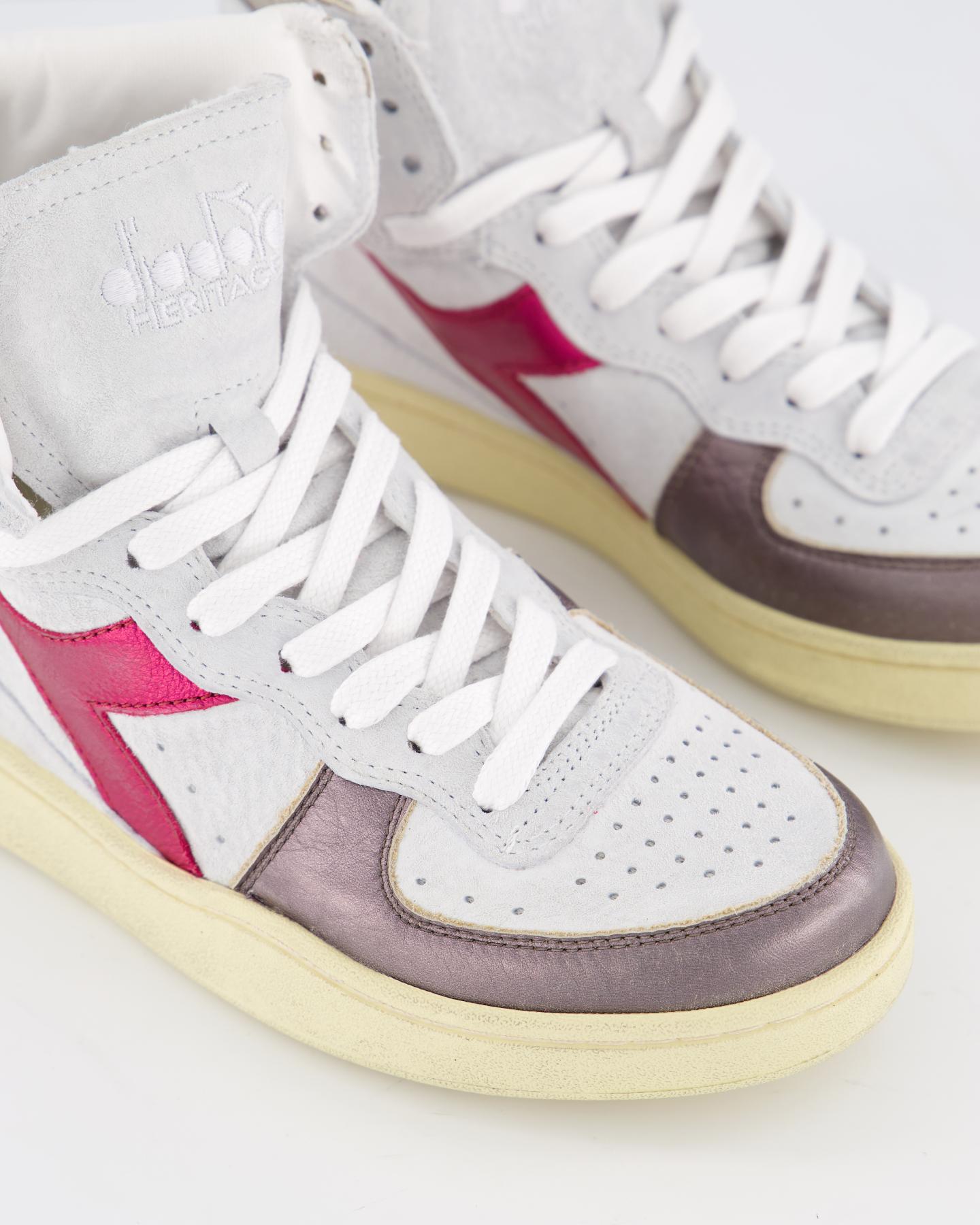 Dames Mi Basket Metal White/Fuchsia