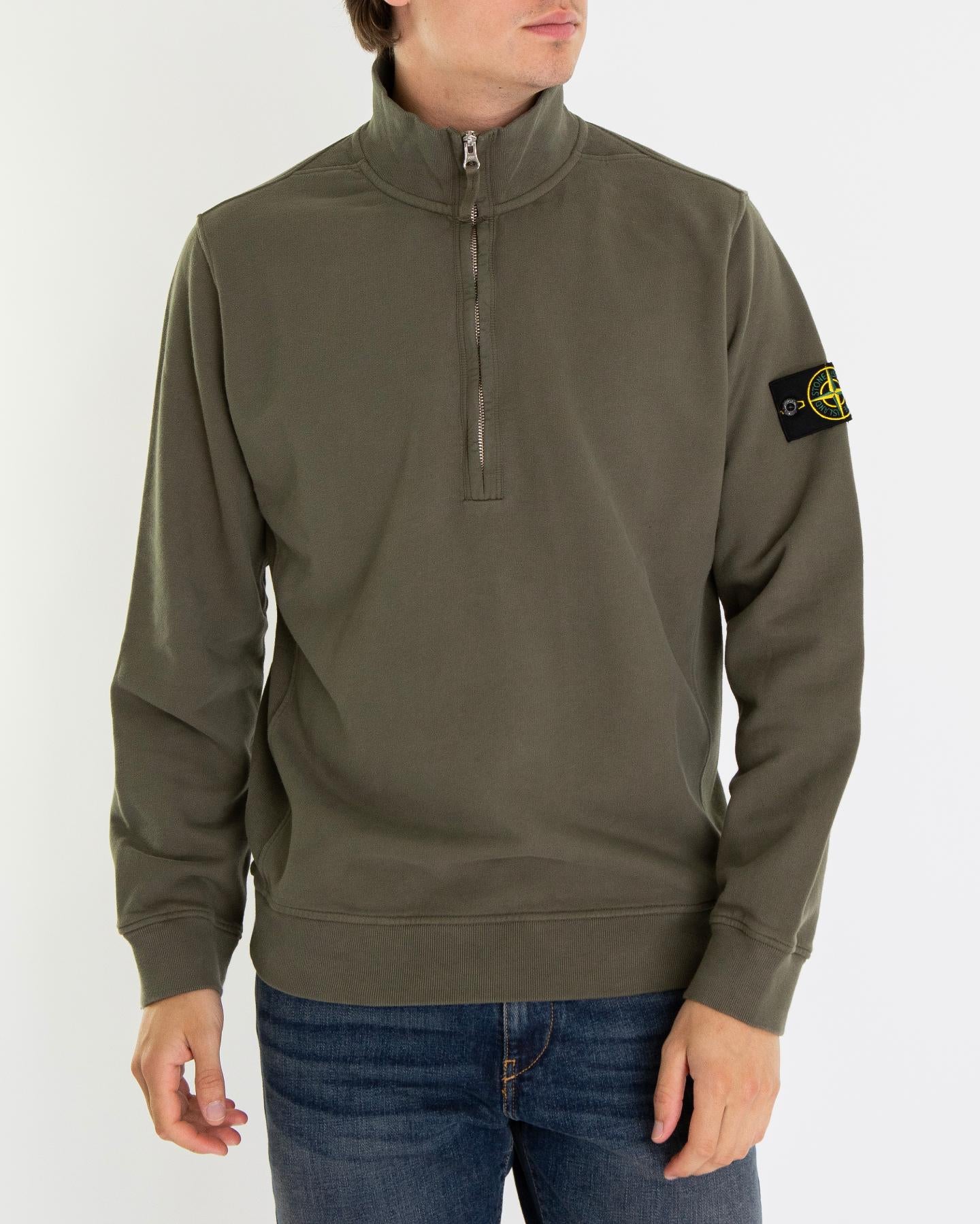 Heren Half Zip Sweater Groen