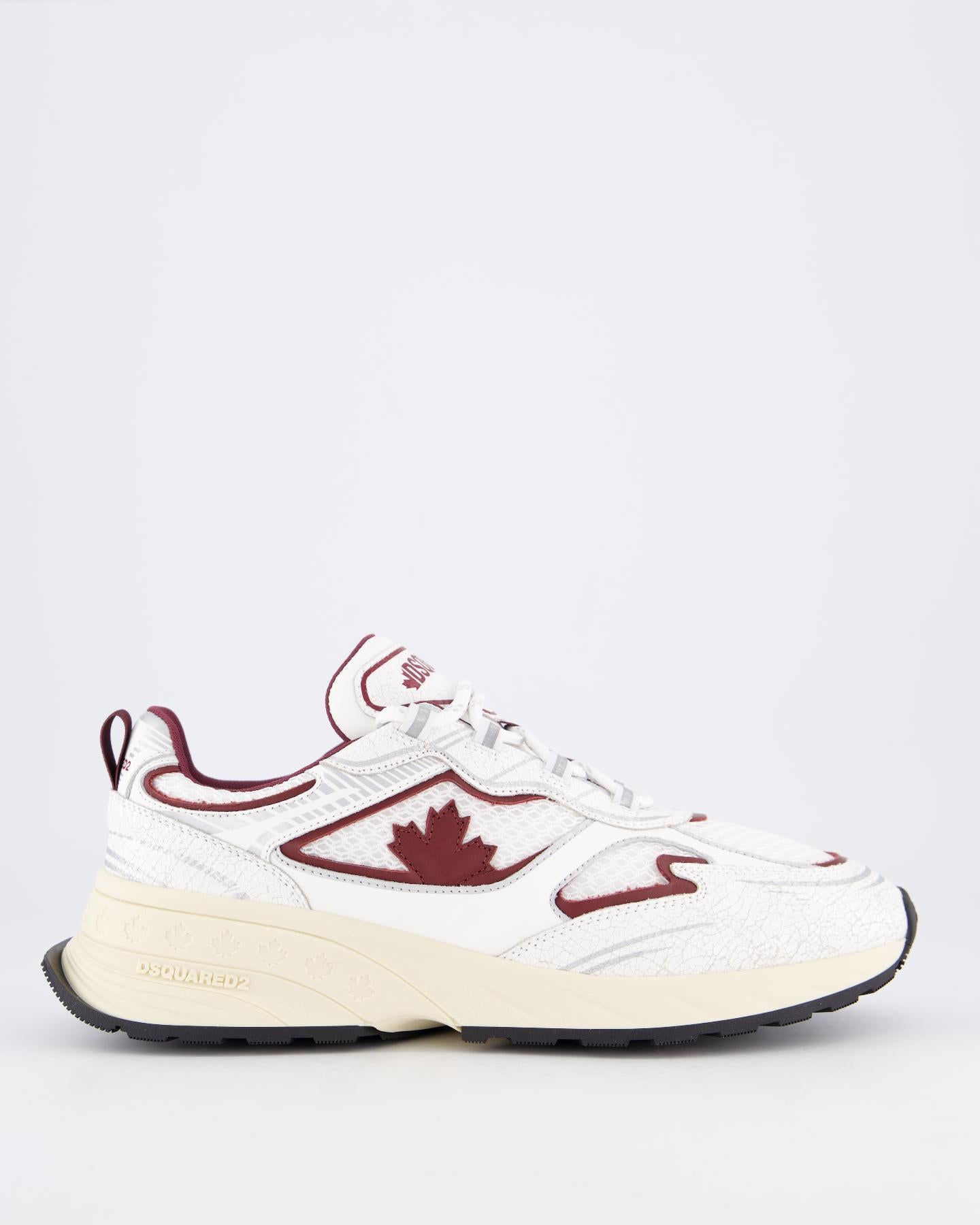 Heren Sprinter Sneaker Wit/Bordo