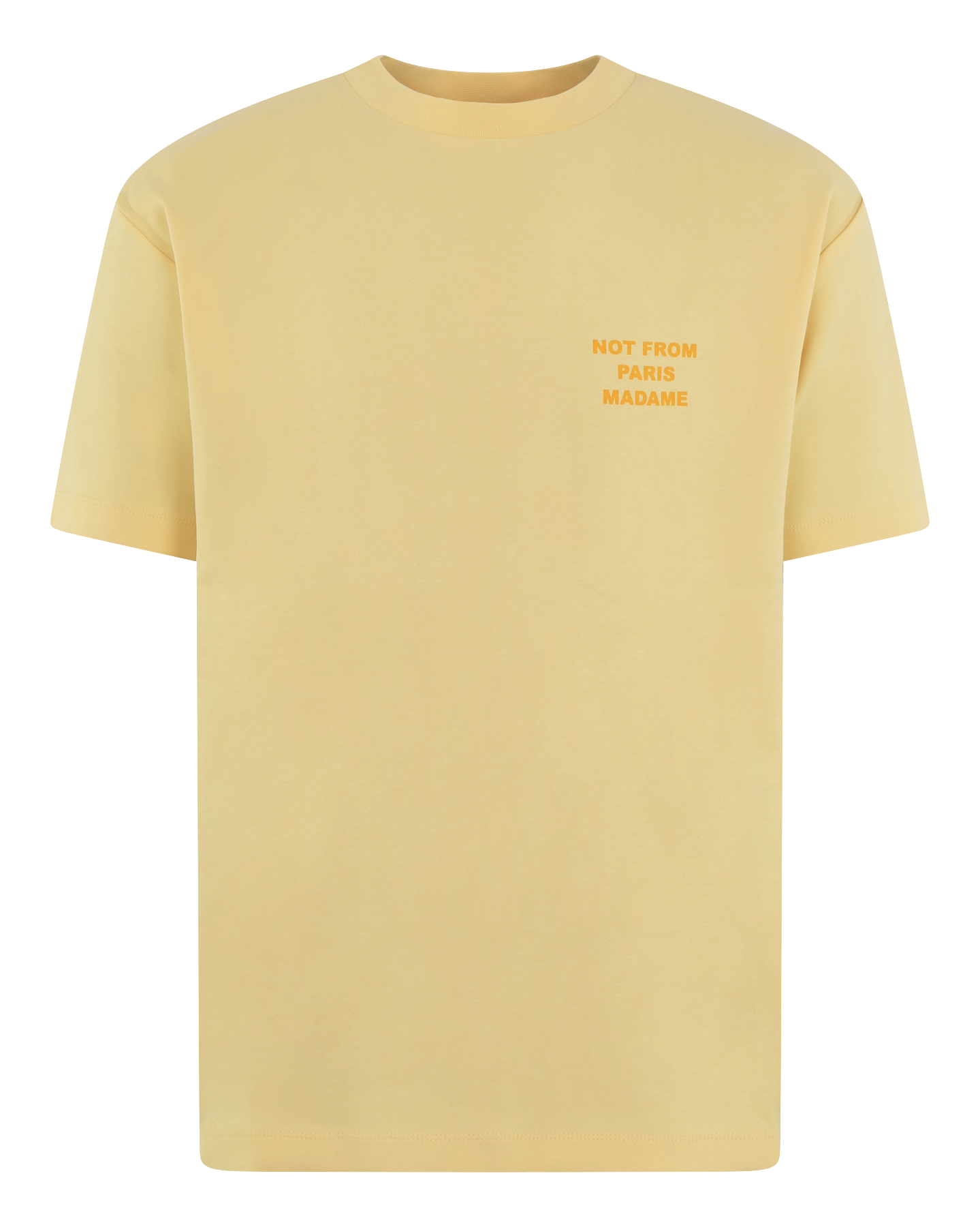 Heren Slogan T-Shirt Geel