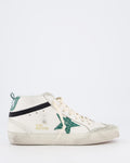 Golden Goose Dames Mid Star Sneaker Wit/Groen — huidige kleur