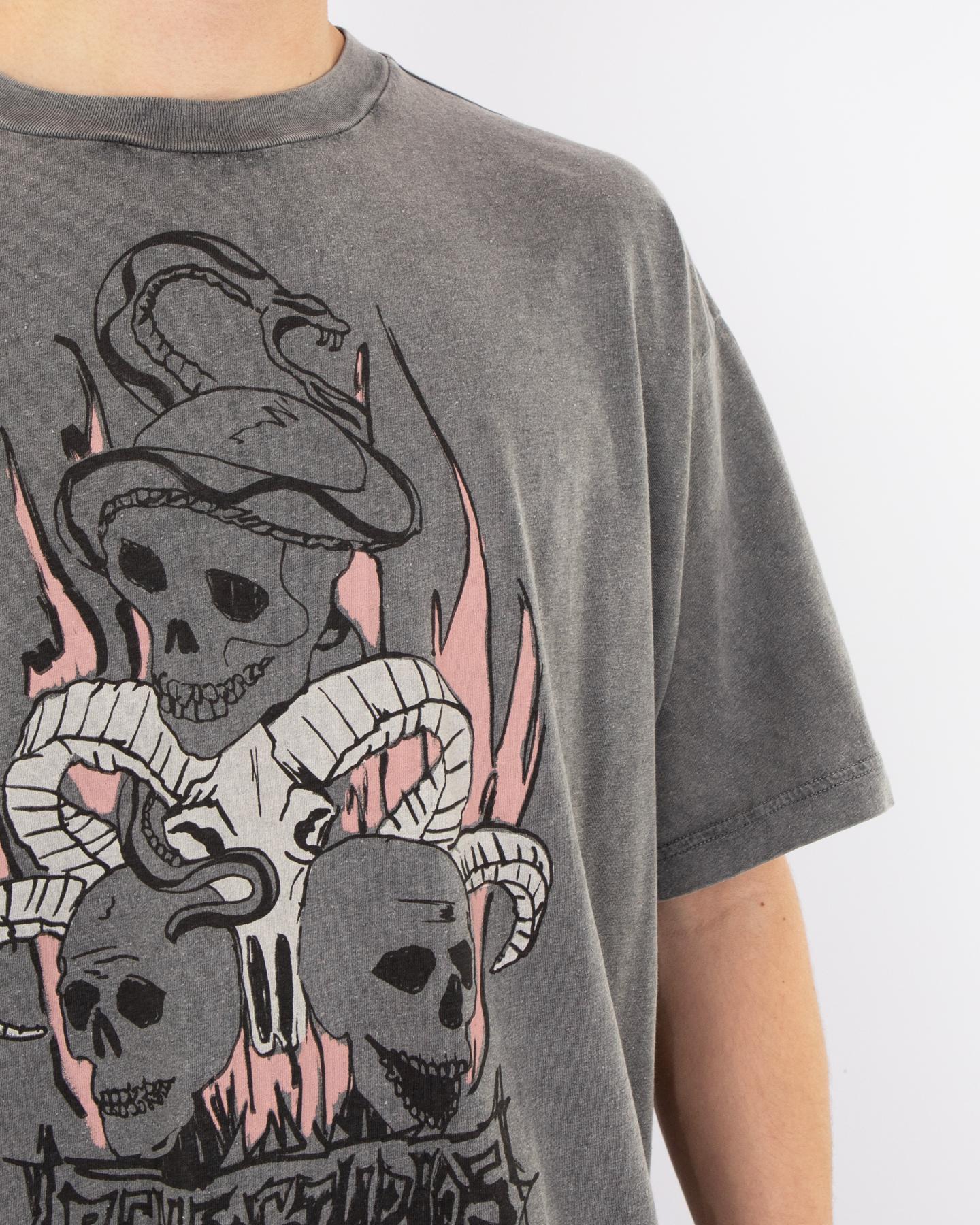 Heren Skeleton T-Shirt Grijs