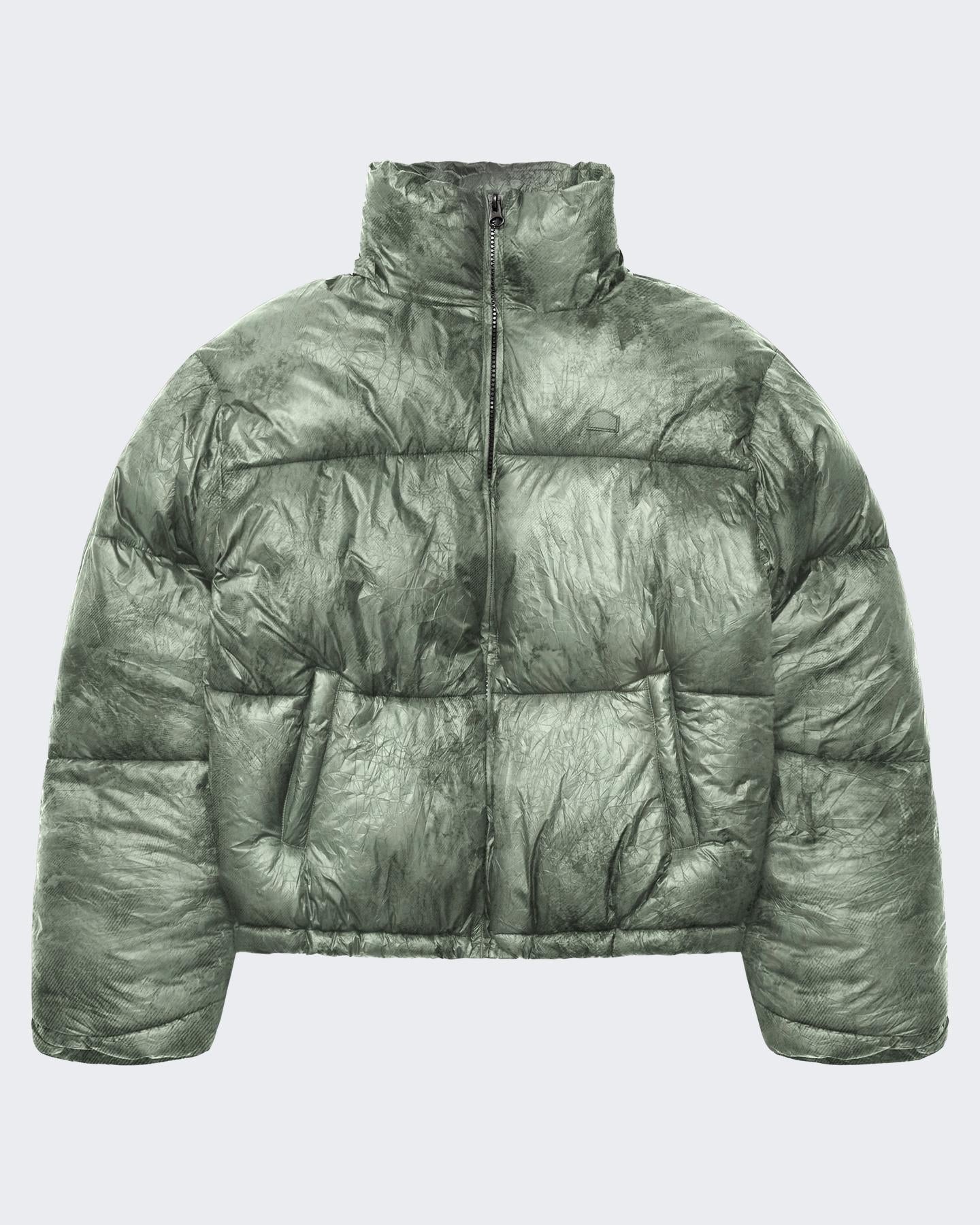 Heren Wrinkled Puffer Jacket