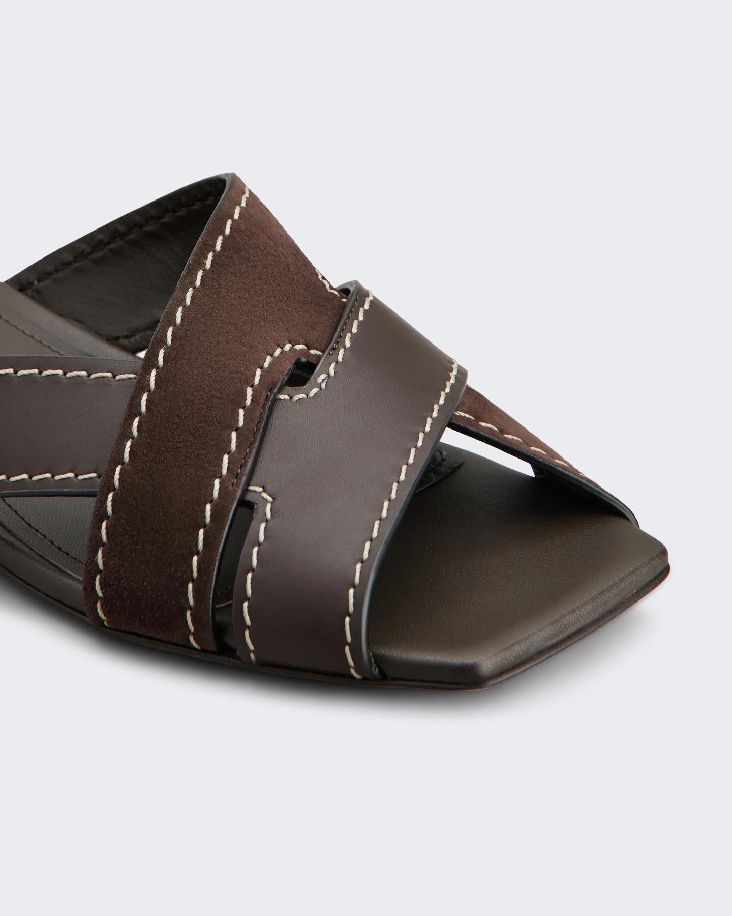 Dames Sand.Cuoio Flat 99L Fasce Incr