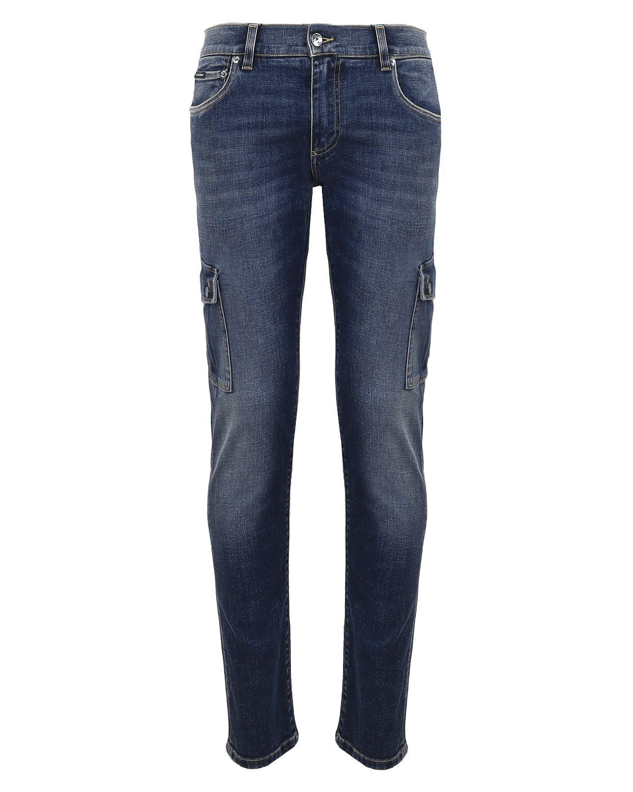 Heren Skinny Stretch Cargo Blauw