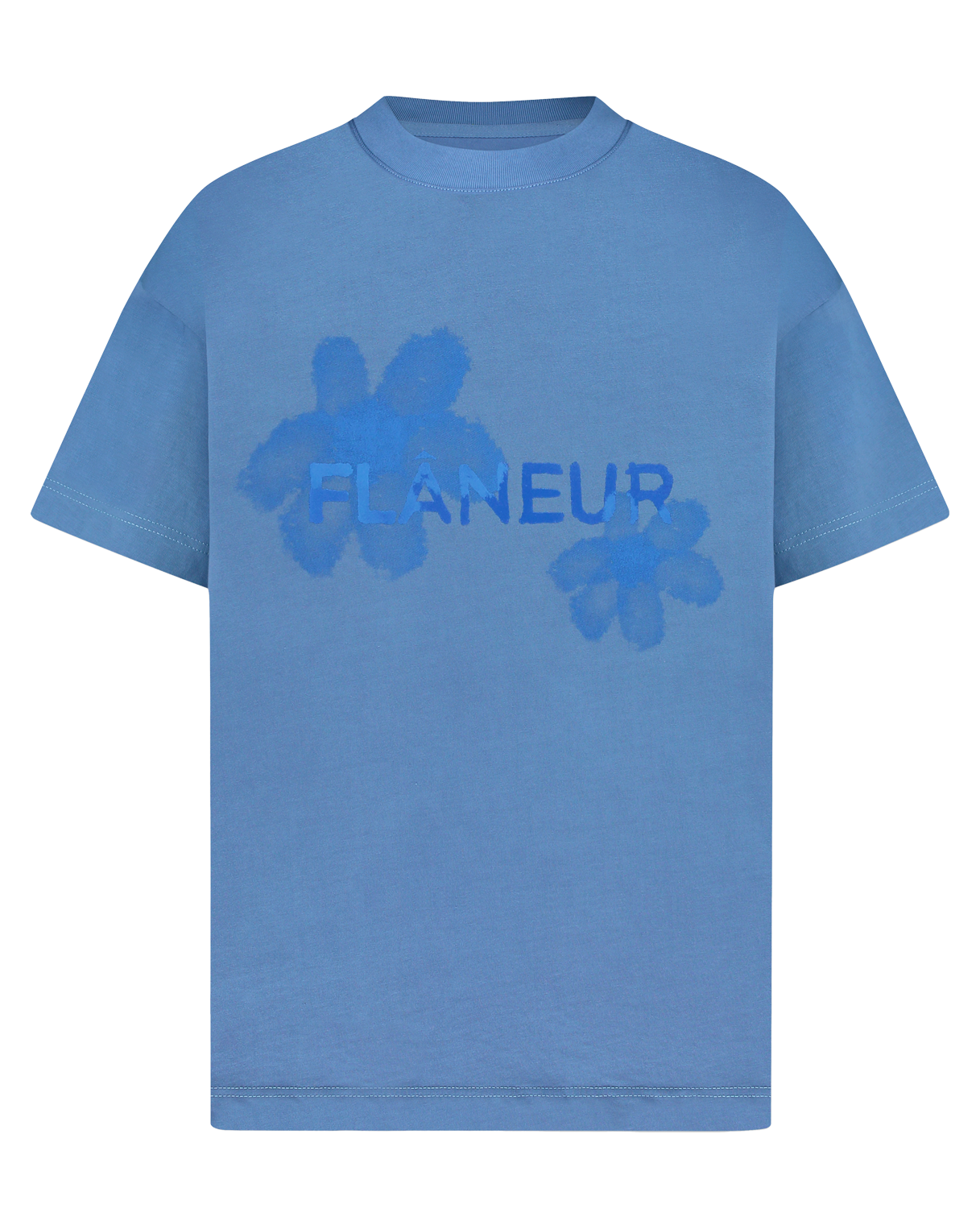 Heren Floral Watercolor TShirt Blauw