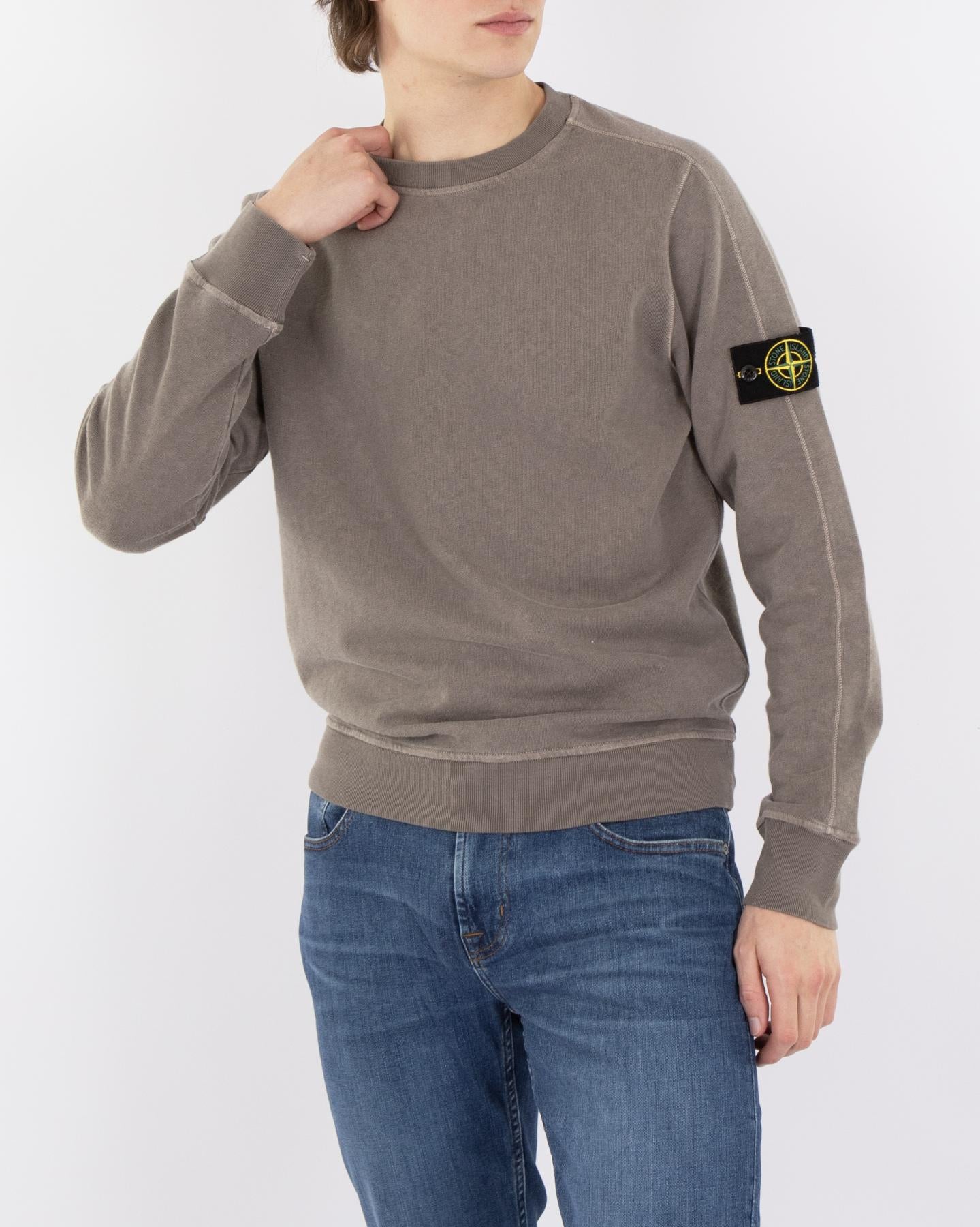 Heren Logo-Patch Sweater Grijs