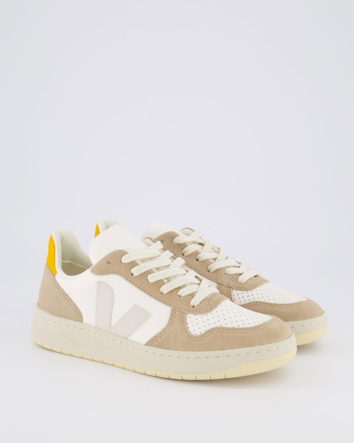 Dames V-10 Sneaker Beige/Wit/Geel