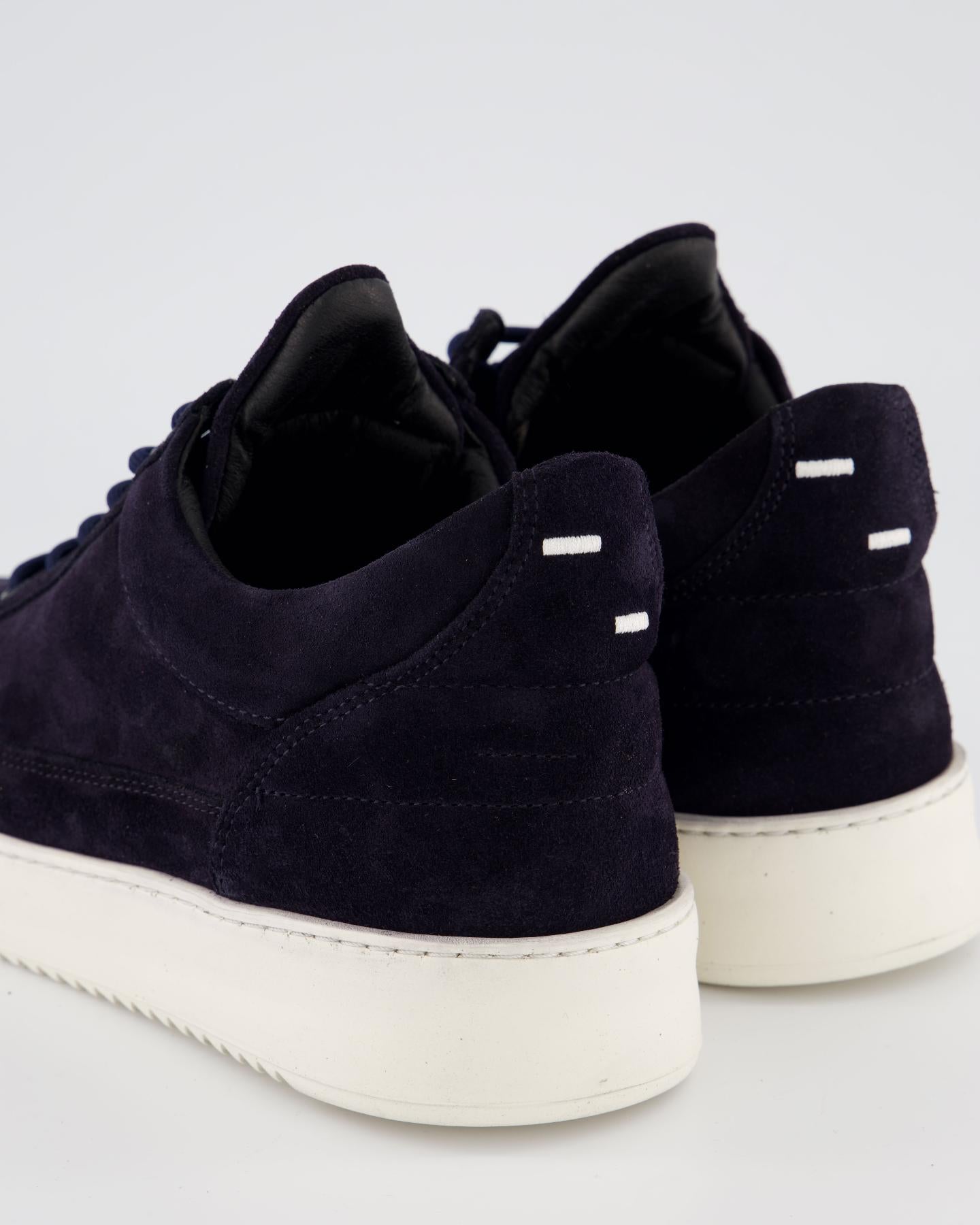 Heren Low Top Sneaker Suede Blauw