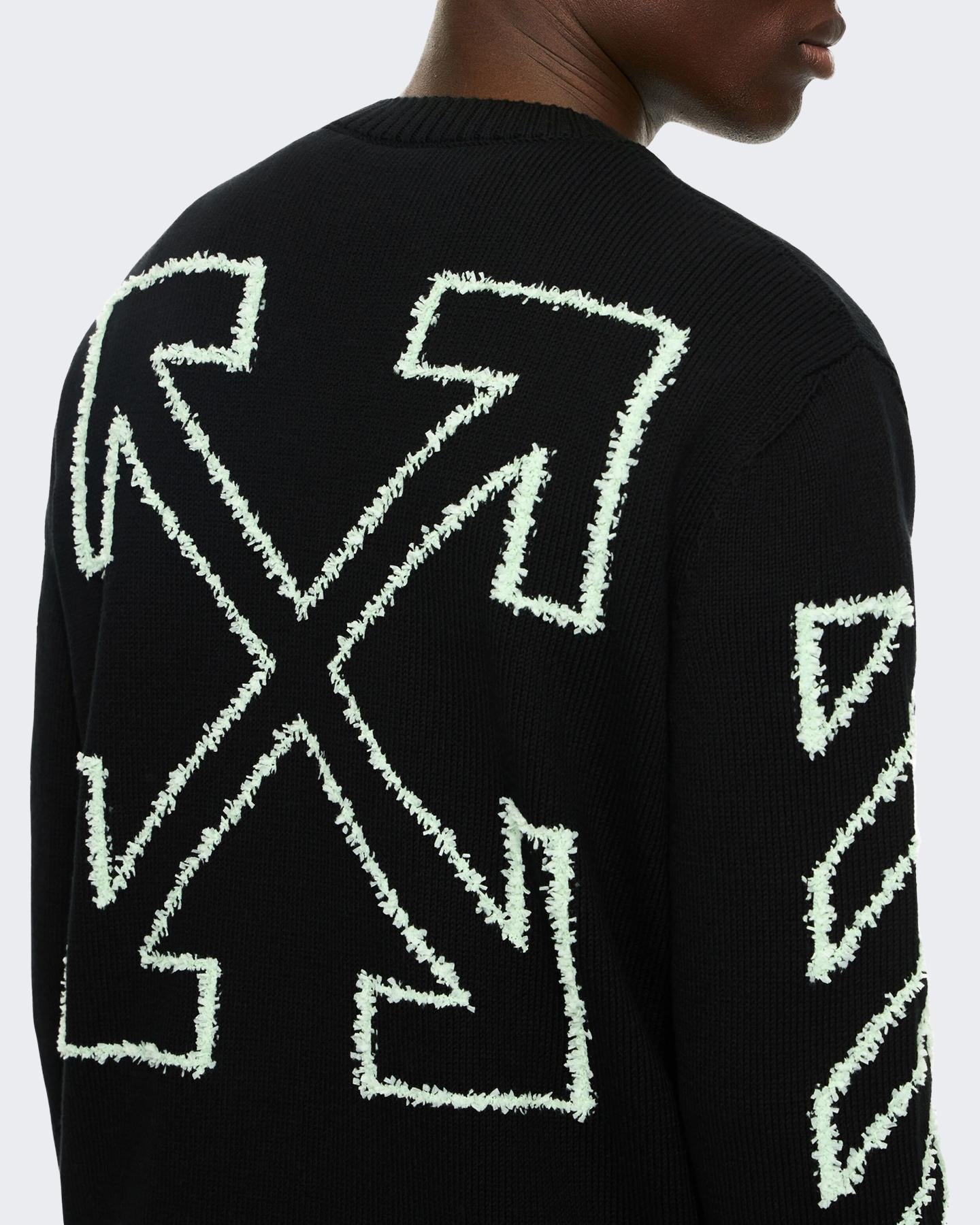 Heren Diag Outline Knit Crewneck