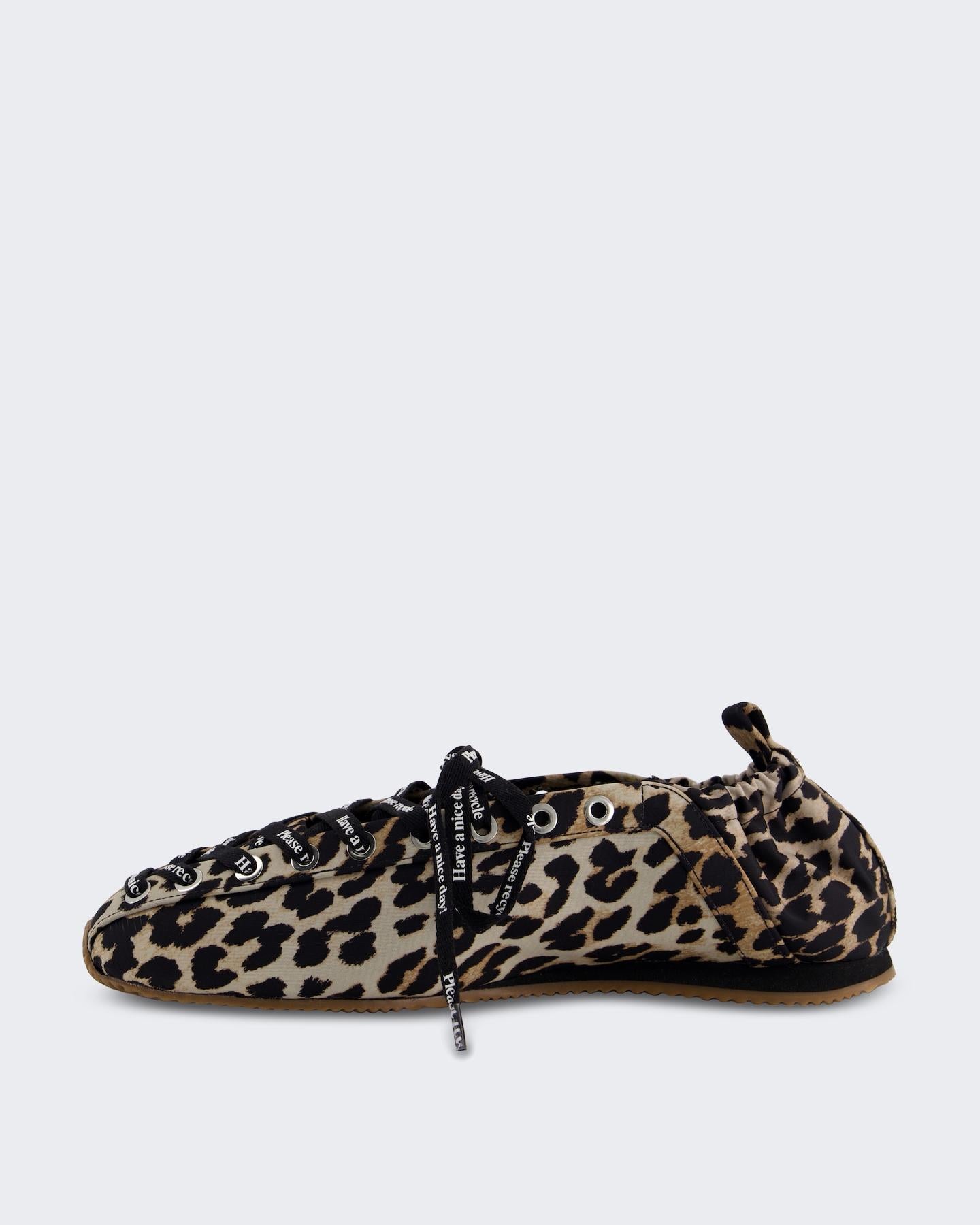 Dames Ballerina's met luipaardprint