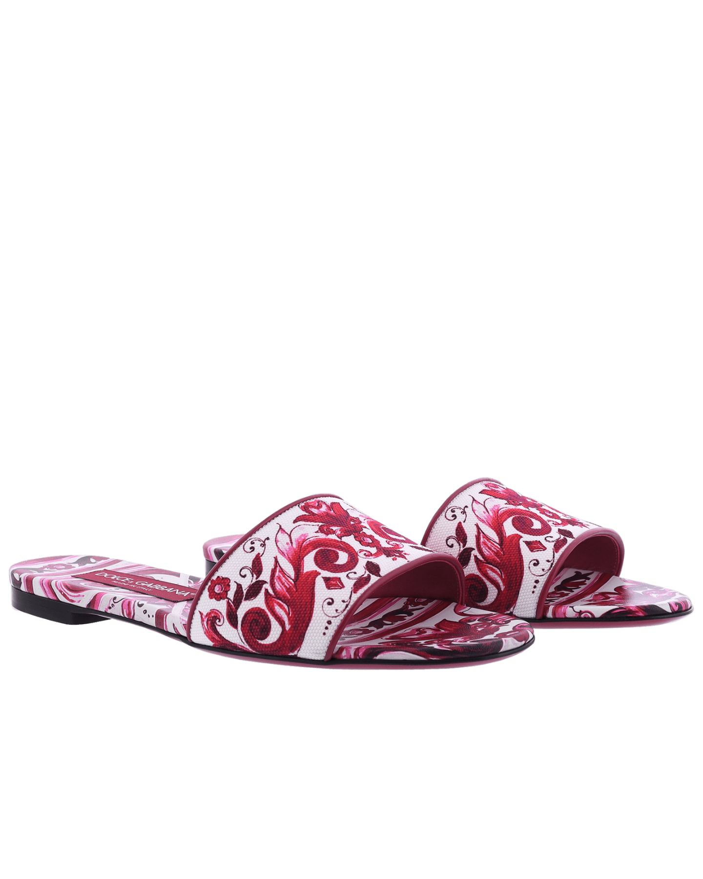 Dames Printed Canvas Slide Roze