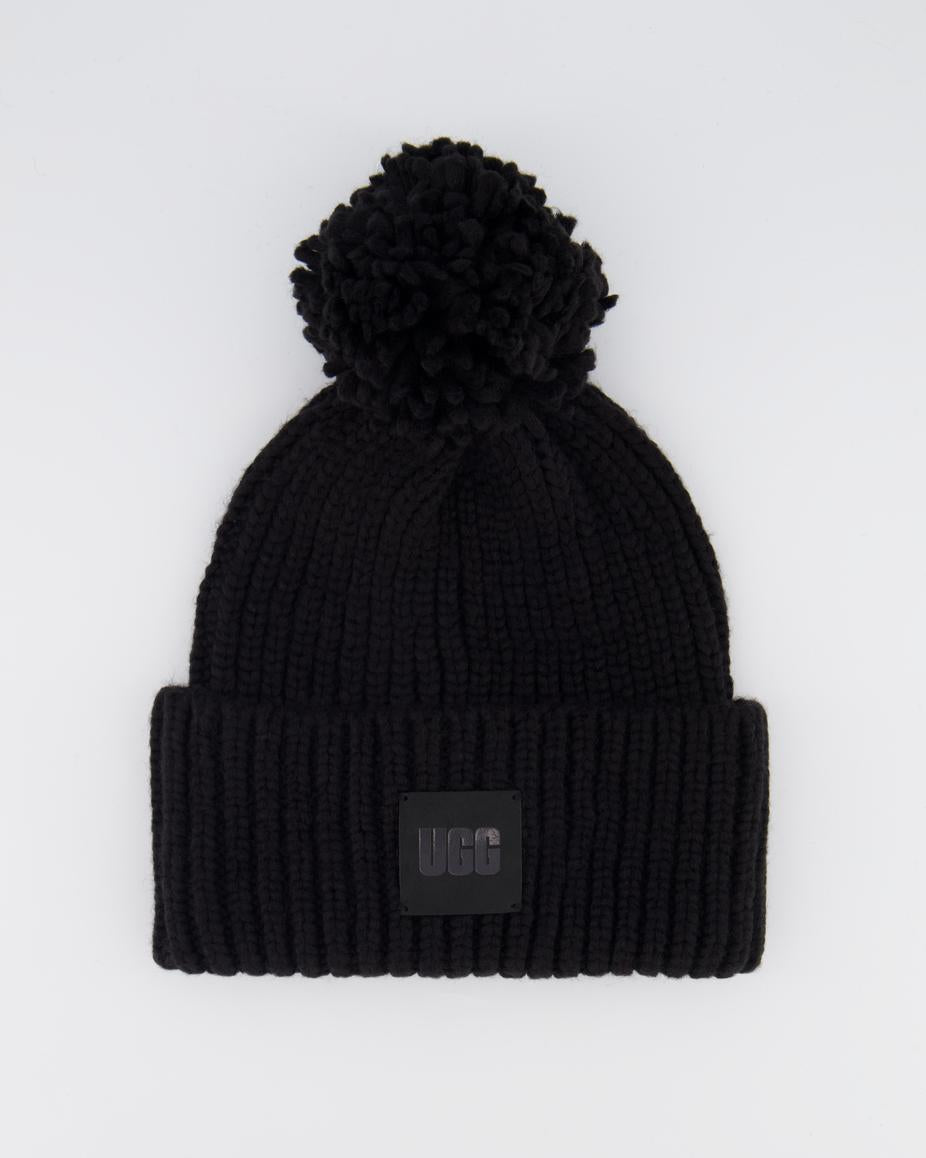 Dames Rib Beanie Zwart