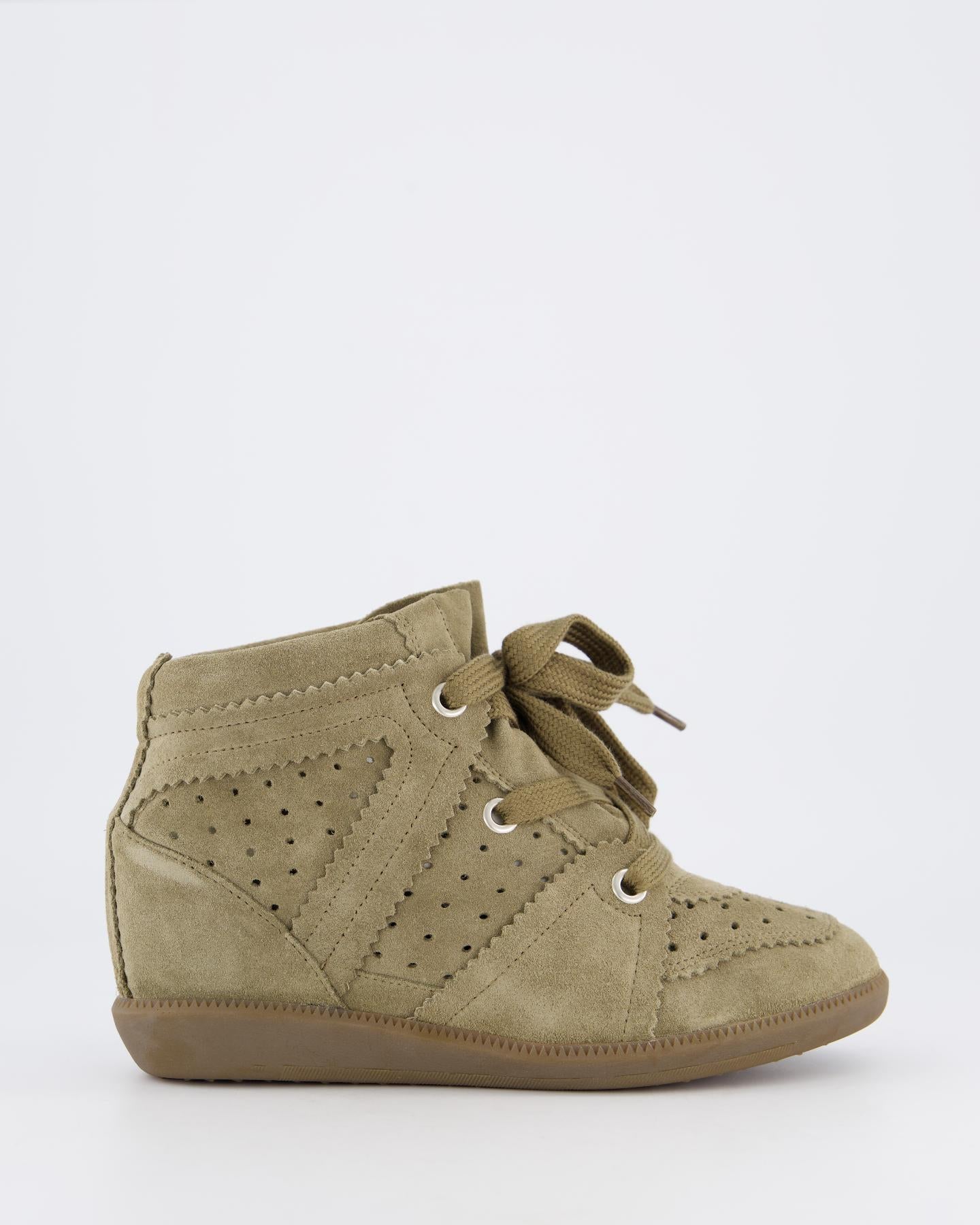 Isabel Marant Dames Bobby Sneaker Taupe Groen