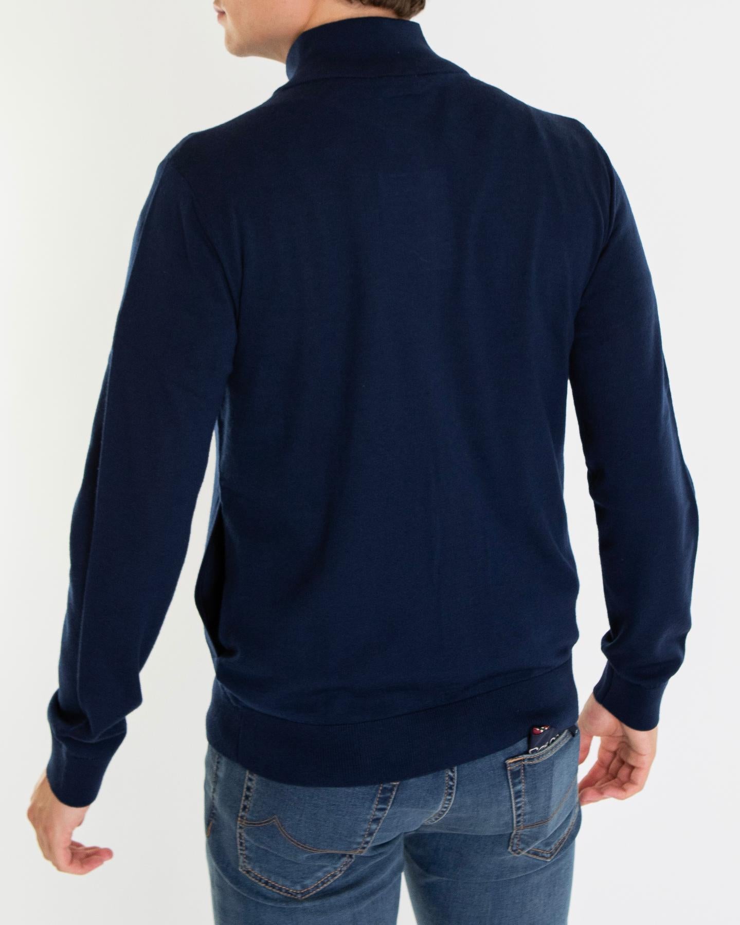 Heren Knitted Cardigan Blauw